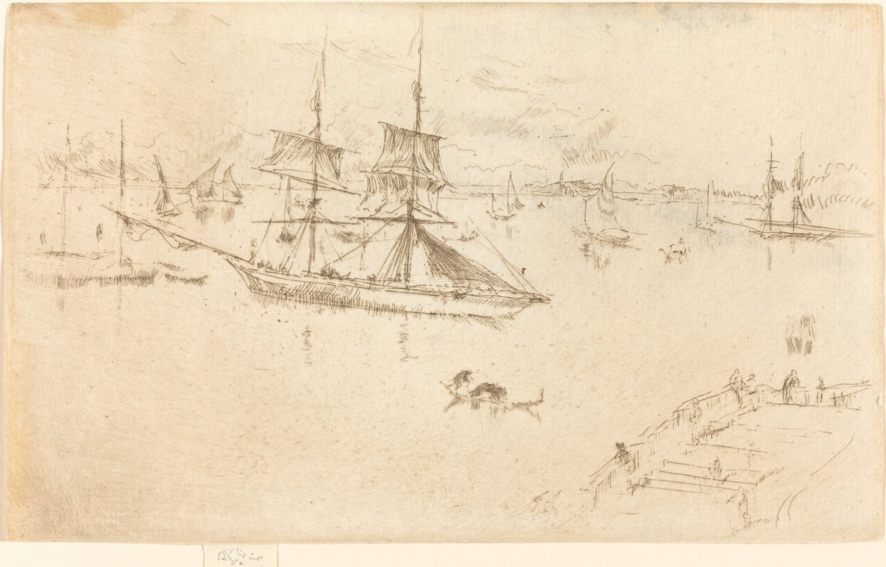 Laguuni: Keskipäivä tekijältä James Abbott McNeill Whistler