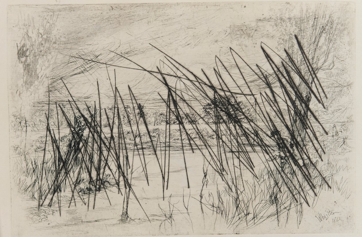 Maisema kalastajan kanssa tekijältä James Abbott McNeill Whistler