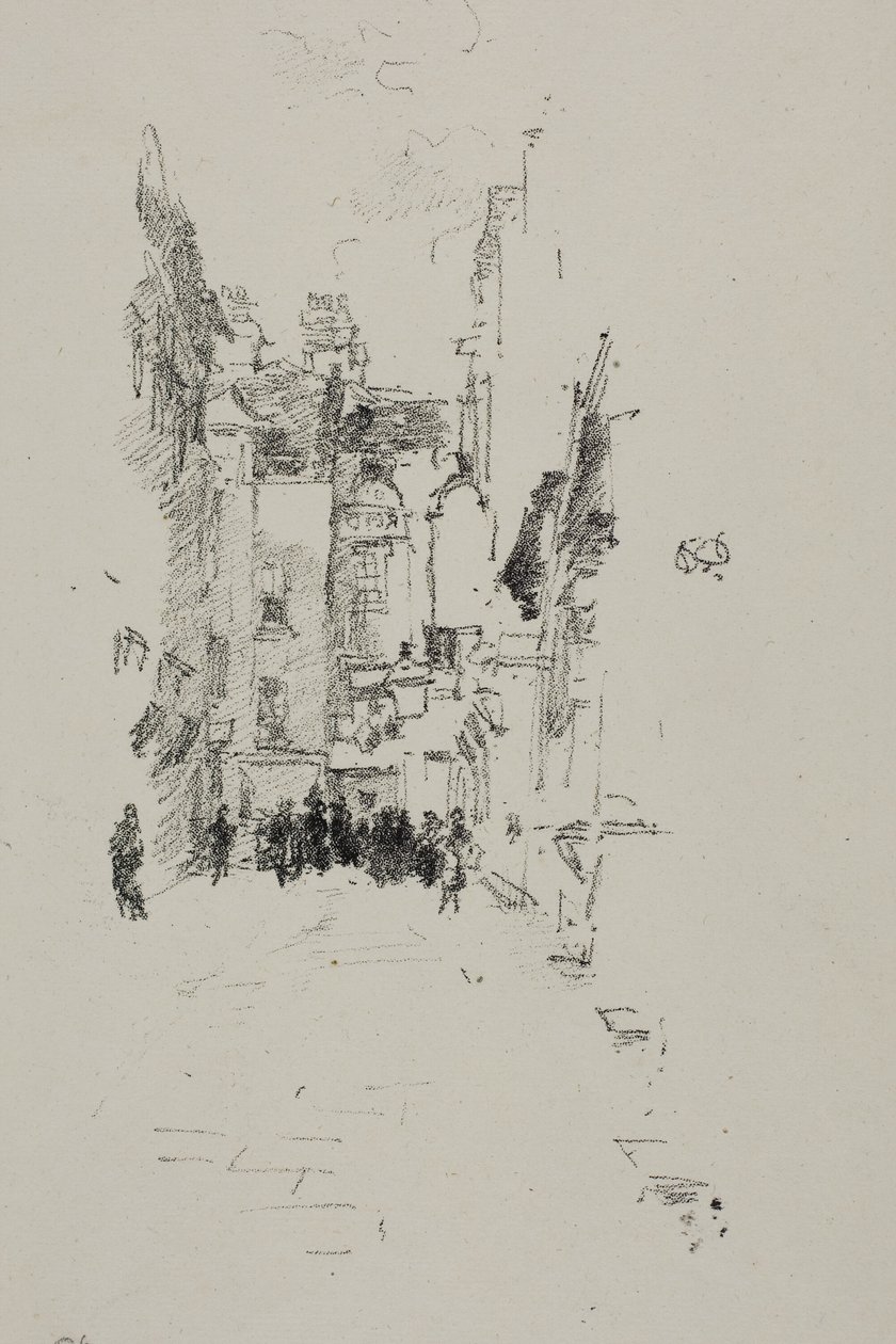 Pikku tuomioistuin, kangasmessut tekijältä James Abbott McNeill Whistler