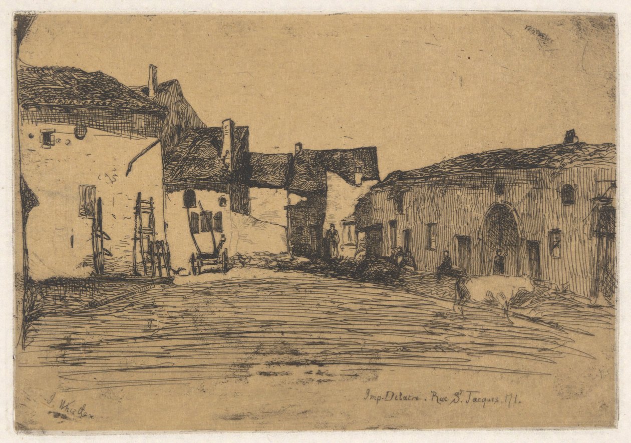 Liverdun, ranskalaisesta setistä (Douze Eaux-Fortes d tekijältä James Abbott McNeill Whistler