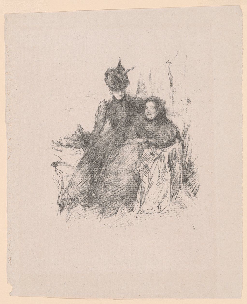 Äiti ja tytär [La Mère Malade] tekijältä James McNeill Whistler