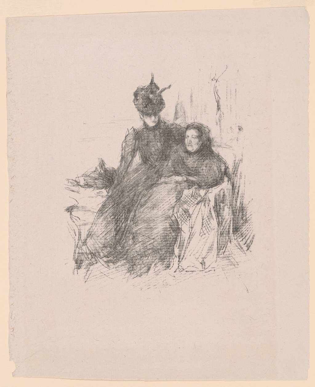 Äiti ja tytär [La Mère Malade] tekijältä James McNeill Whistler