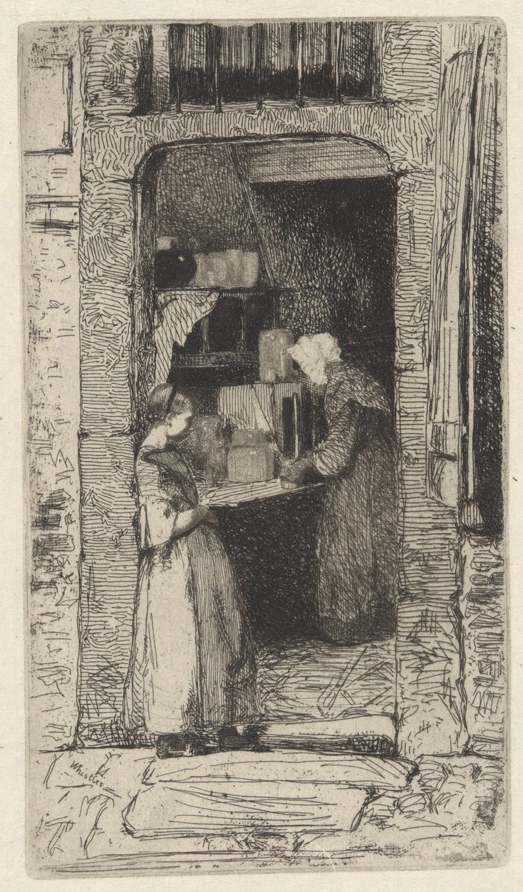 Sinappinainen, yksi kahdestatoista etsauksesta luonnosta tekijältä James Abbott McNeill Whistler