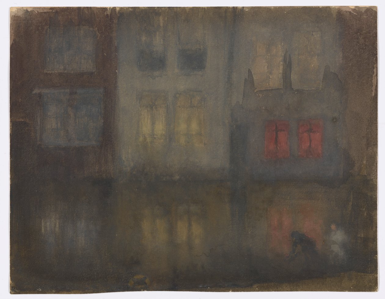 Nocturne: Black and Red–Back Canal, Hollanti tekijältä James Abbott McNeill Whistler