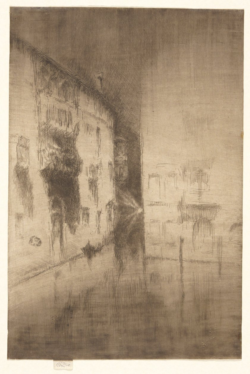 Nocturne: Palatsit toisesta Venetsian sarjasta (kaksikymmentäkuusi etsauksen sarja) tekijältä James Abbott McNeill Whistler