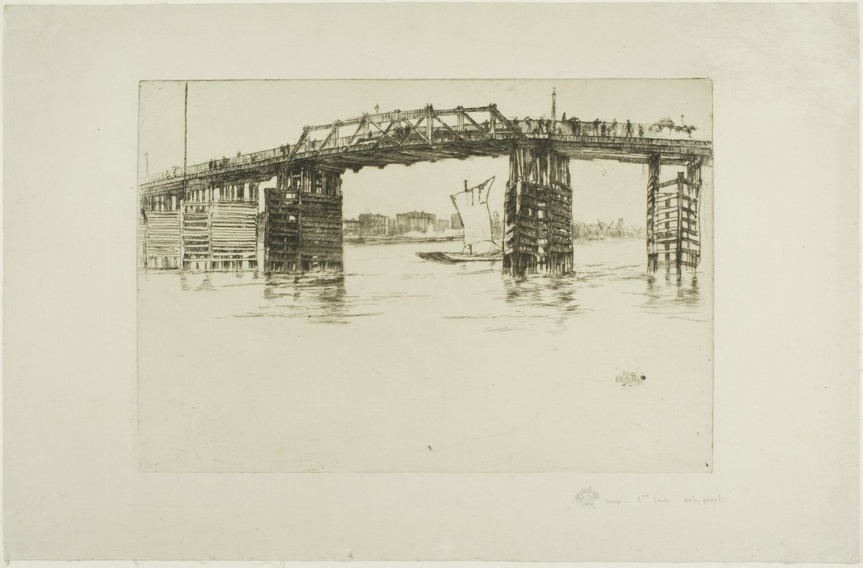 Vanha Battersean silta tekijältä James Abbott McNeill Whistler