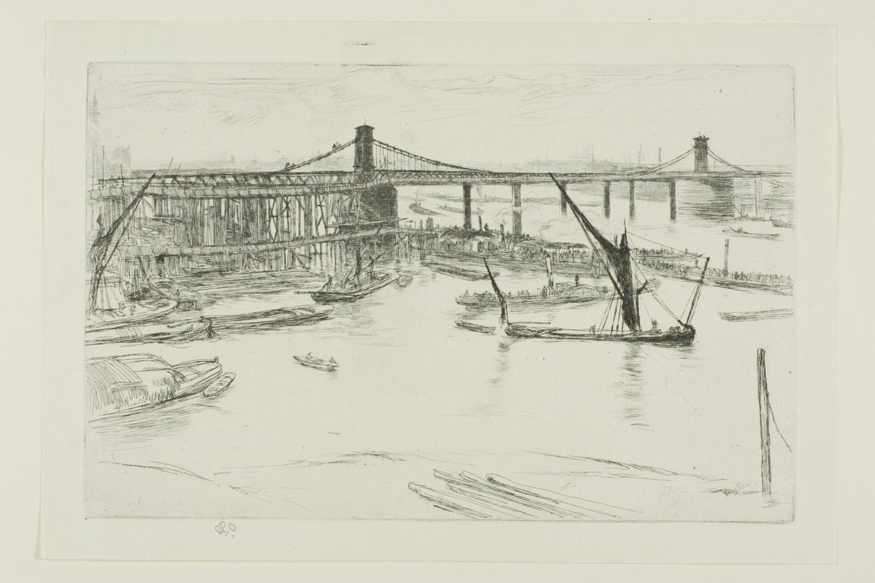 Vanha Hungerford Bridge tekijältä James Abbott McNeill Whistler
