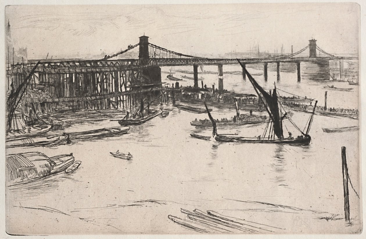 Vanha Hungerfordin silta tekijältä James McNeill Whistler