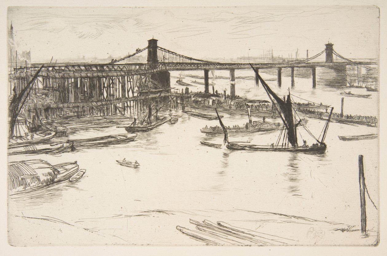 Vanha Hungerford Bridge tekijältä James McNeill Whistler