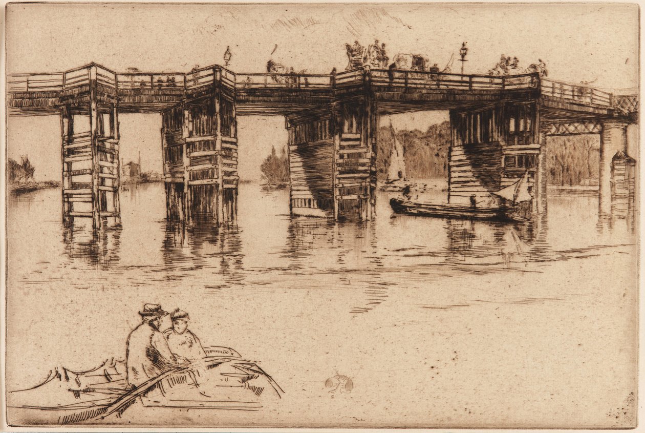 Vanha Putney Bridge tekijältä James Abbott McNeill Whistler