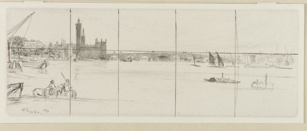 Vanha Westminster Bridge tekijältä James Abbott McNeill Whistler