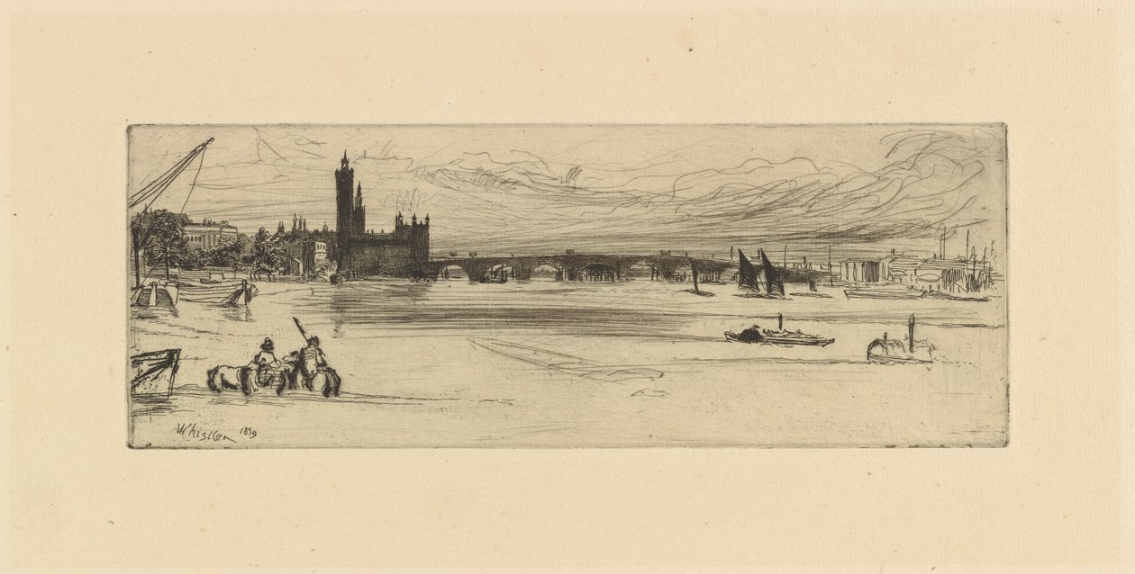 Vanha Westminster Bridge tekijältä James Abbott McNeill Whistler