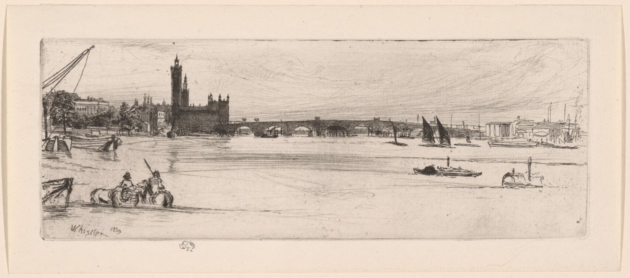 Vanha Westminster Bridge tekijältä James Abbott McNeill Whistler