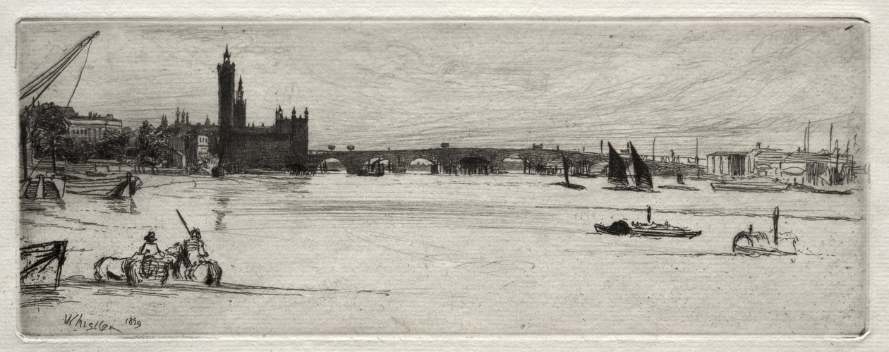 Vanha Westminster Bridge tekijältä James McNeill Whistler
