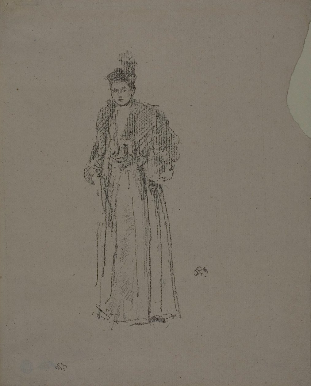Muotokuvatutkimus: neiti Charlotte R. Williams tekijältä James Abbott McNeill Whistler