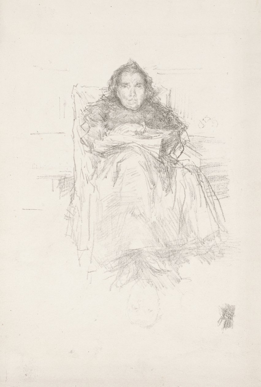 Estudi de retrat: Senyora Philip, núm. 3 finlandès tekijältä James Abbott McNeill Whistler