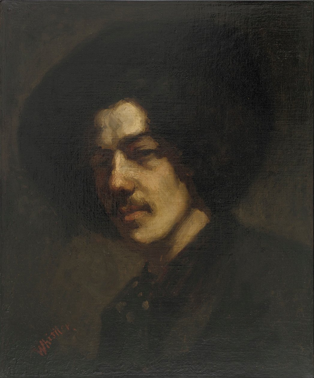 Whistlerin muotokuva hatun kanssa tekijältä James Abbott McNeill Whistler