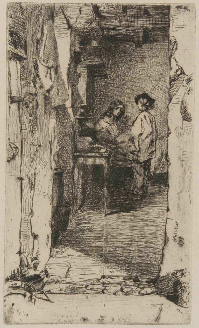 Rag Pickers, Mouffetard District, Pariisi tekijältä James Abbott McNeill Whistler
