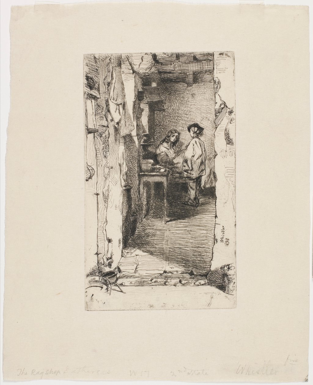 Rag Pickers, Mouffetard District, Pariisi tekijältä James Abbott McNeill Whistler
