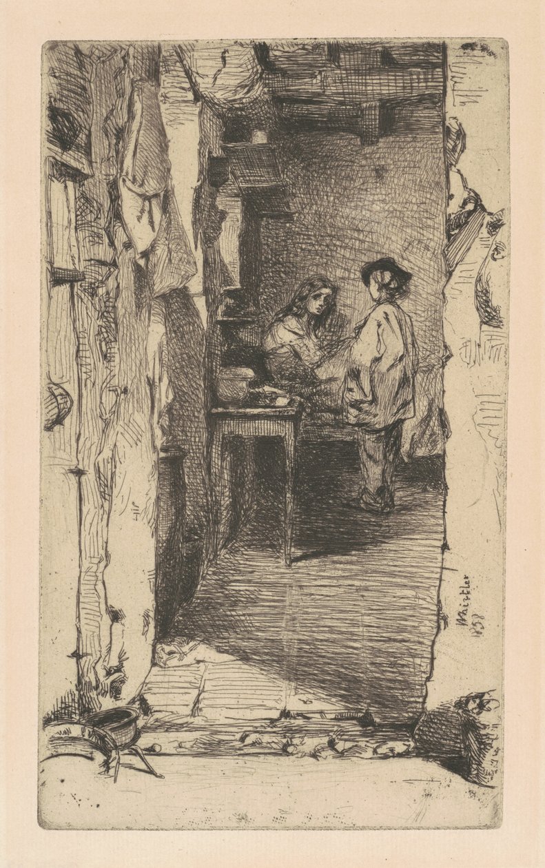 Rag Pickers, Mouffetard District, Pariisi tekijältä James Abbott McNeill Whistler