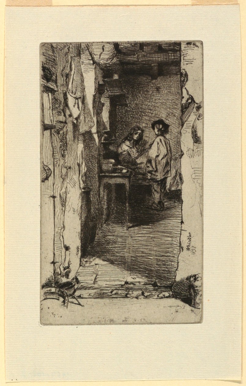 Rag Pickers, Mouffetard District, Pariisi tekijältä James Abbott McNeill Whistler