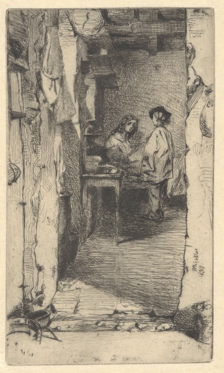 Rag Pickers, Mouffetard District, Pariisi tekijältä James Abbott McNeill Whistler