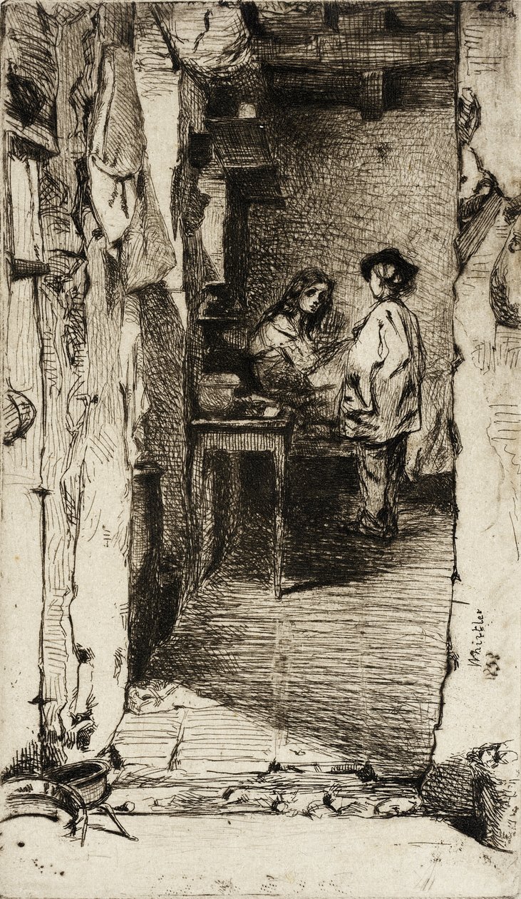 Rag Pickers, Mouffetardin kaupunginosa, Pariisi tekijältä James McNeill Whistler