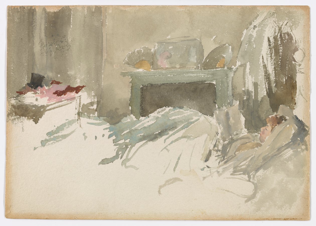 Lepää sängyssä tekijältä James Abbott McNeill Whistler