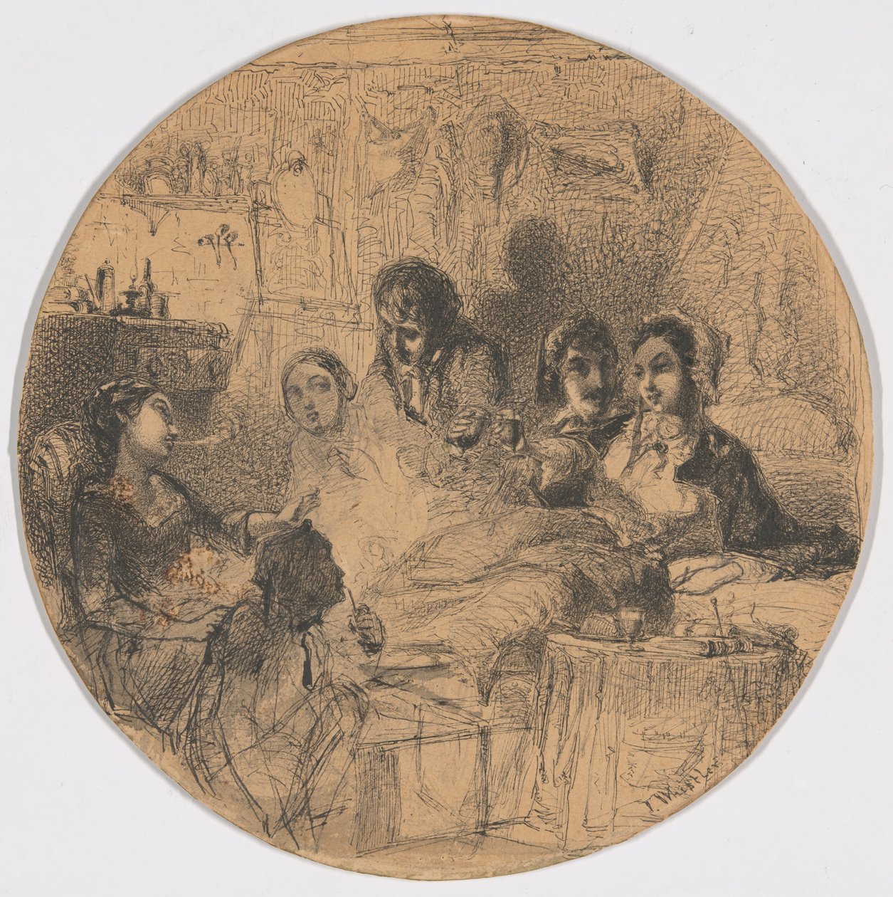 Kohtaus Bohemian Life -elokuvasta tekijältä James McNeill Whistler