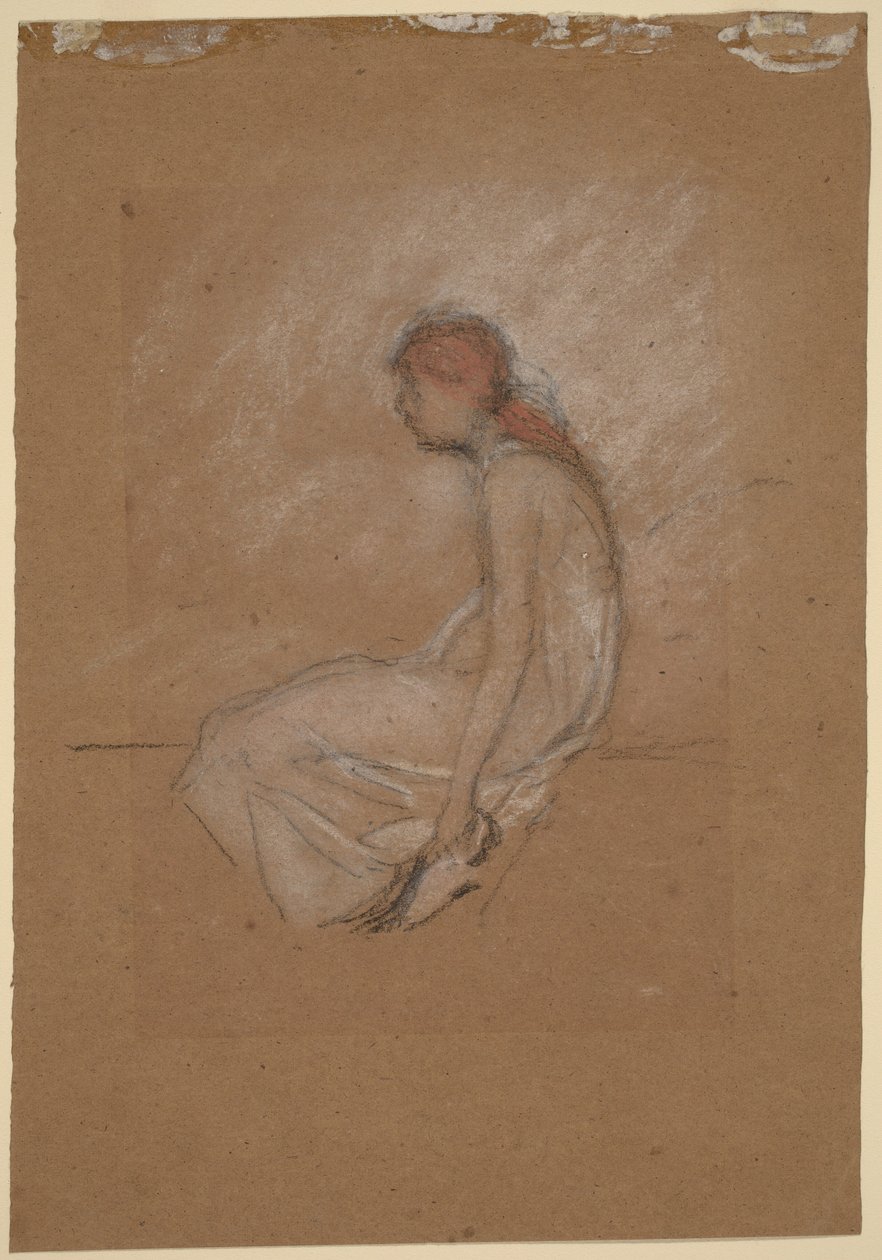Istuva punatukkainen nainen tekijältä James McNeill Whistler