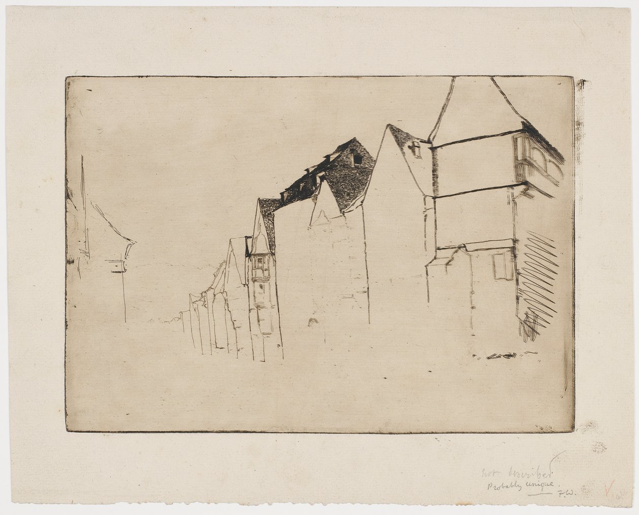 Luonnos taloista tekijältä James Abbott McNeill Whistler