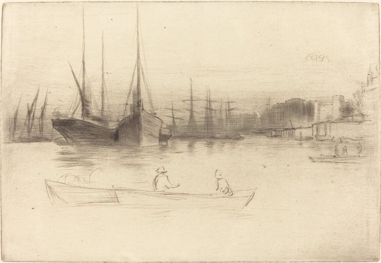 Höyrylaivat pois Towerista tekijältä James Abbott McNeill Whistler