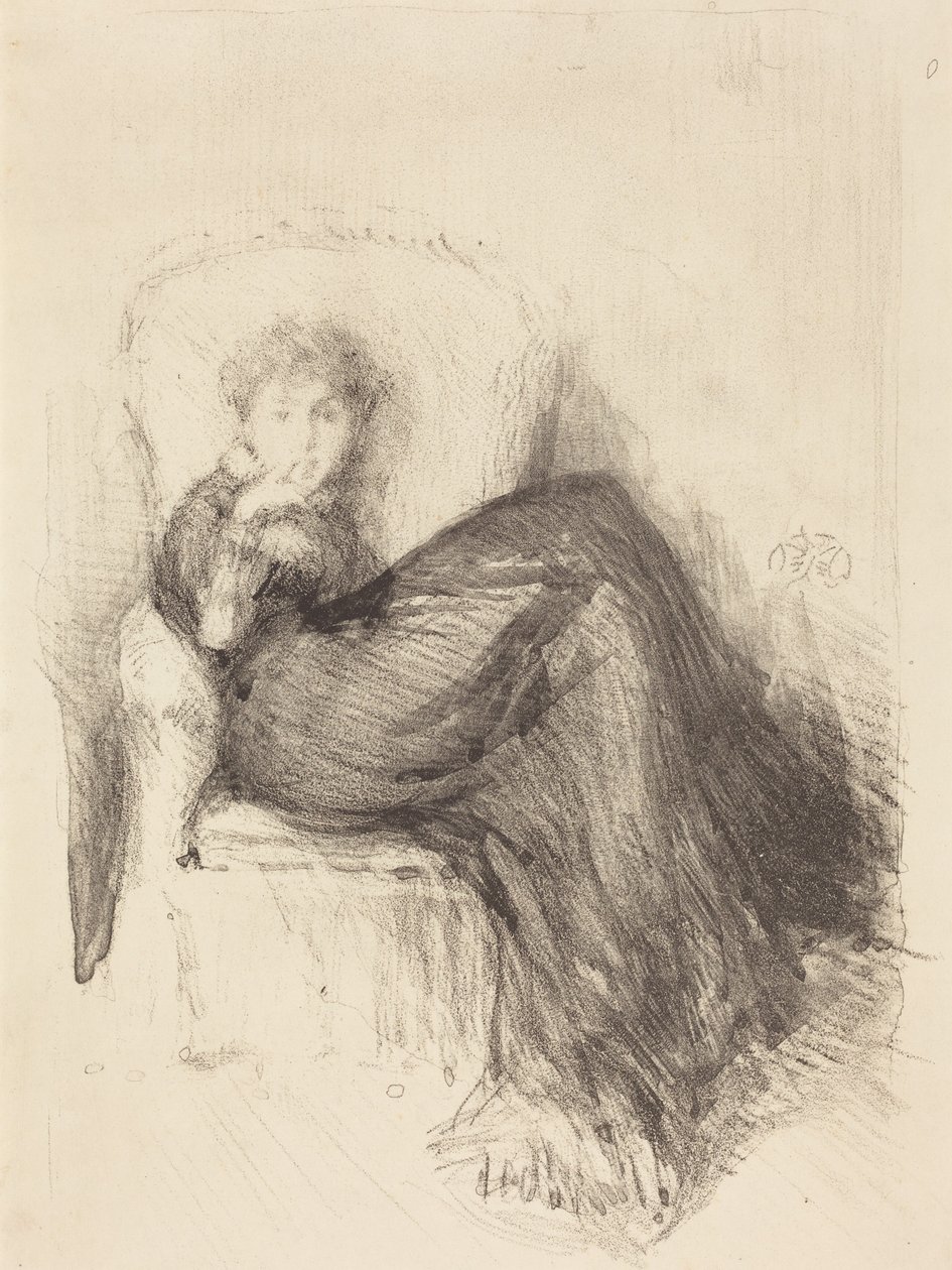 Tutkimus: Maude istumassa tekijältä James McNeill Whistler