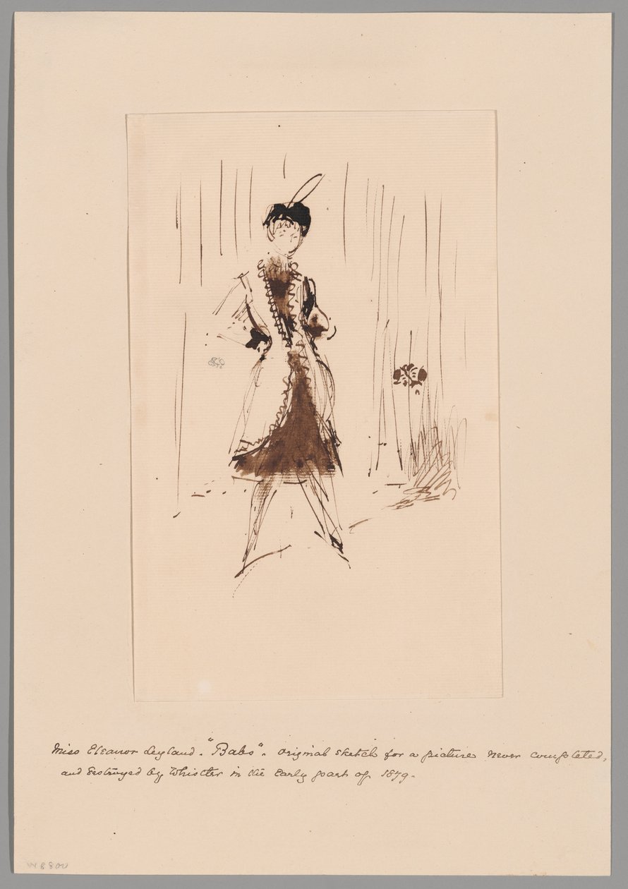 Tutkimus "Sininen tyttö: Elinor Leylandin muotokuva". tekijältä James McNeill Whistler