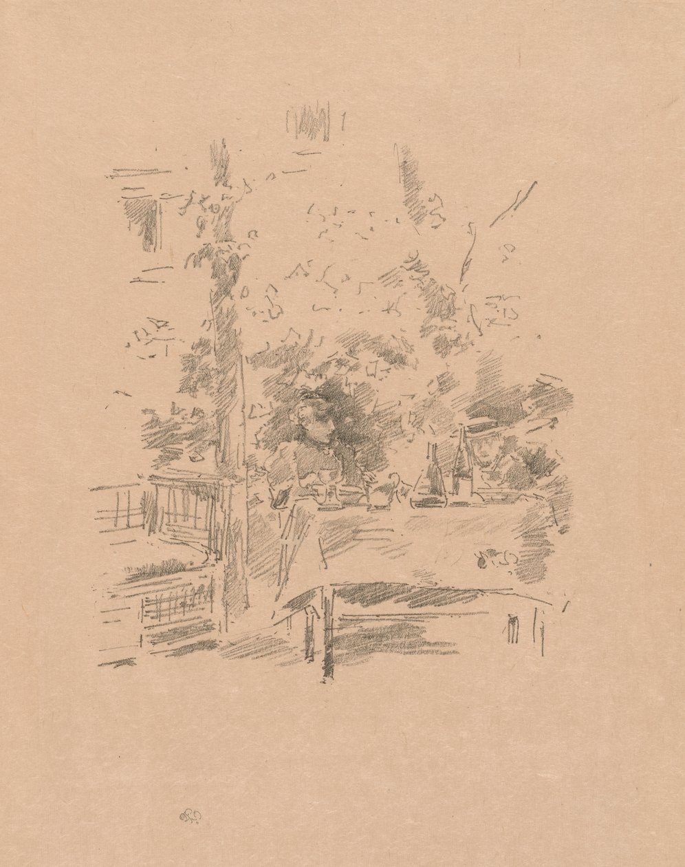 Yksittäinen puutarhassa tekijältä James McNeill Whistler