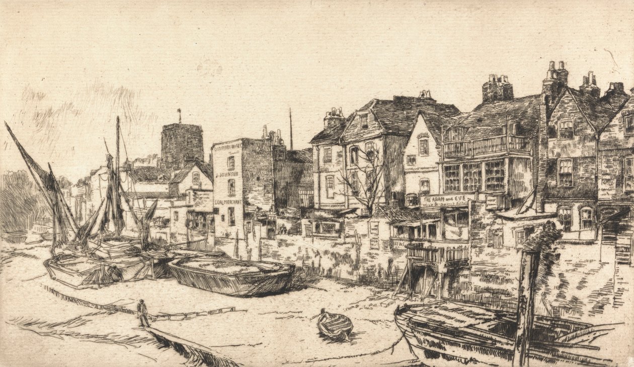 Adam and Eve Tavern, Old Chelsea tekijältä James Abbott McNeill Whistler