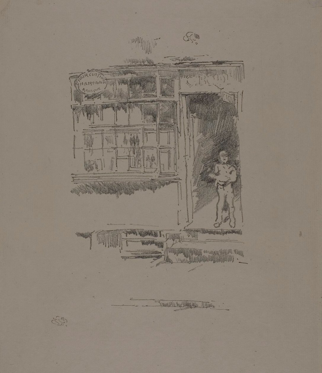 Parturi-kampaamo Mewsissa tekijältä James McNeill Whistler