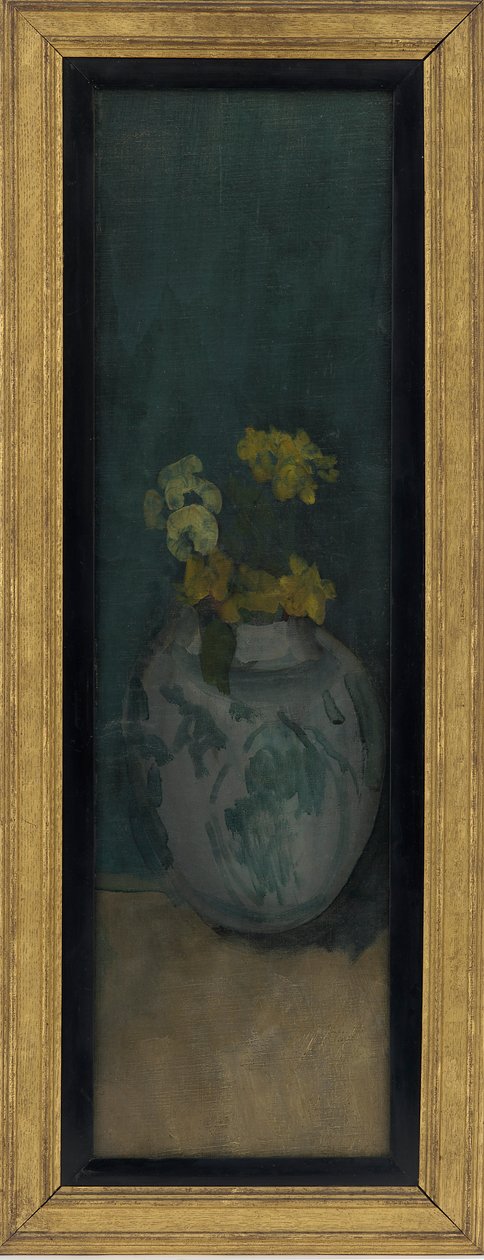 Sininen tyttö (fragmentti): keltainen ja sininen tekijältä James Abbott McNeill Whistler
