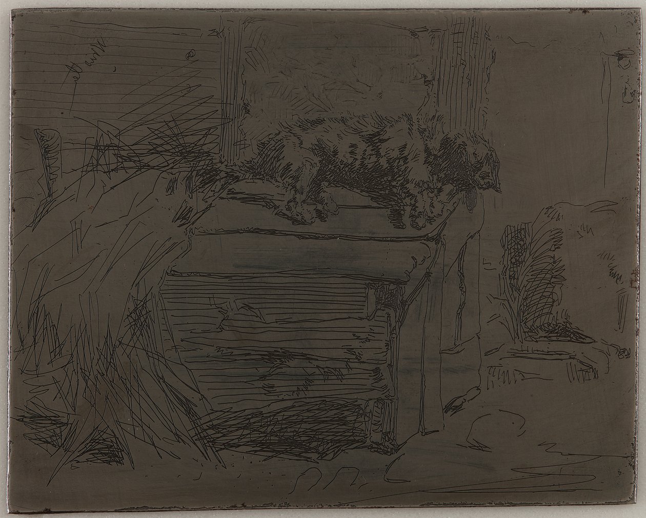 Koira kennelissä tekijältä James Abbott McNeill Whistler