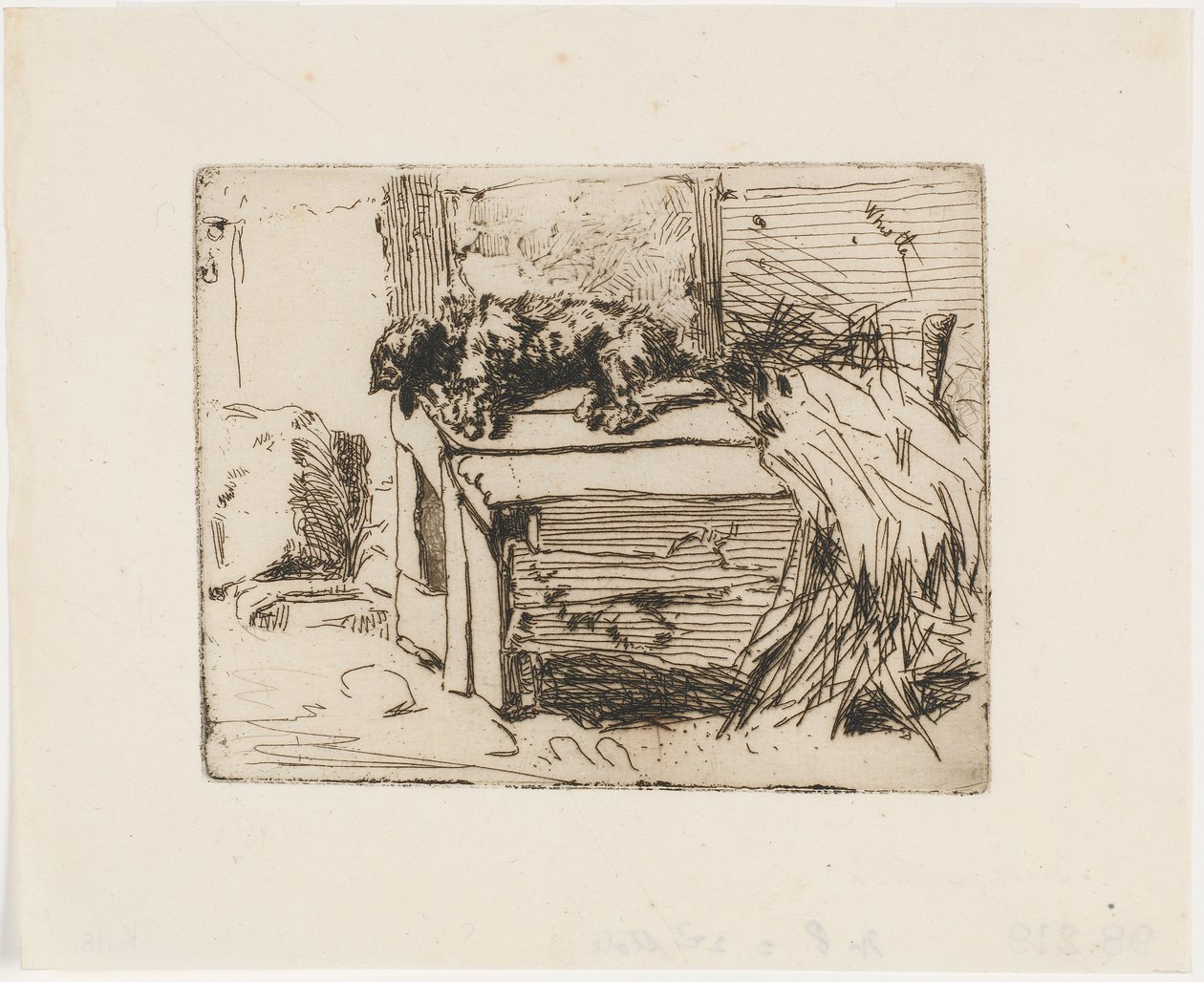 Koira kennelissä tekijältä James Abbott McNeill Whistler
