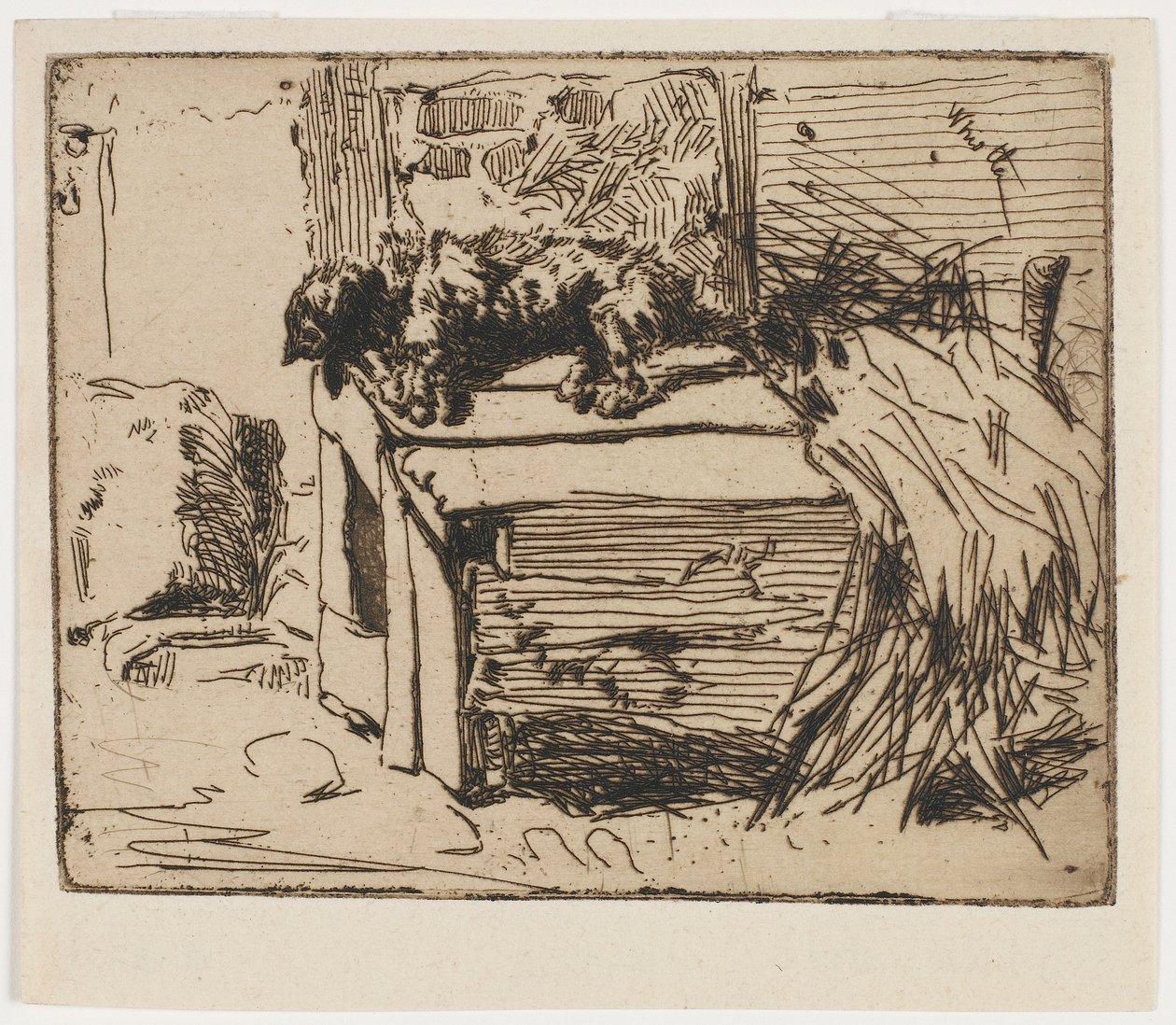 Koira kennelissä tekijältä James Abbott McNeill Whistler