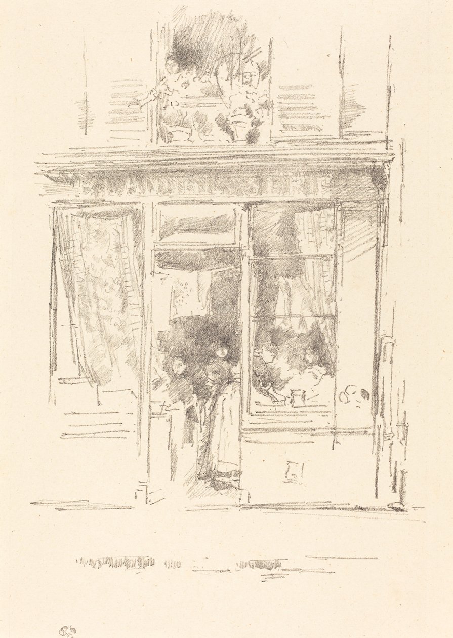 Pesumekko: "Place Dauphinen pyykkimies" tekijältä James Abbott McNeill Whistler