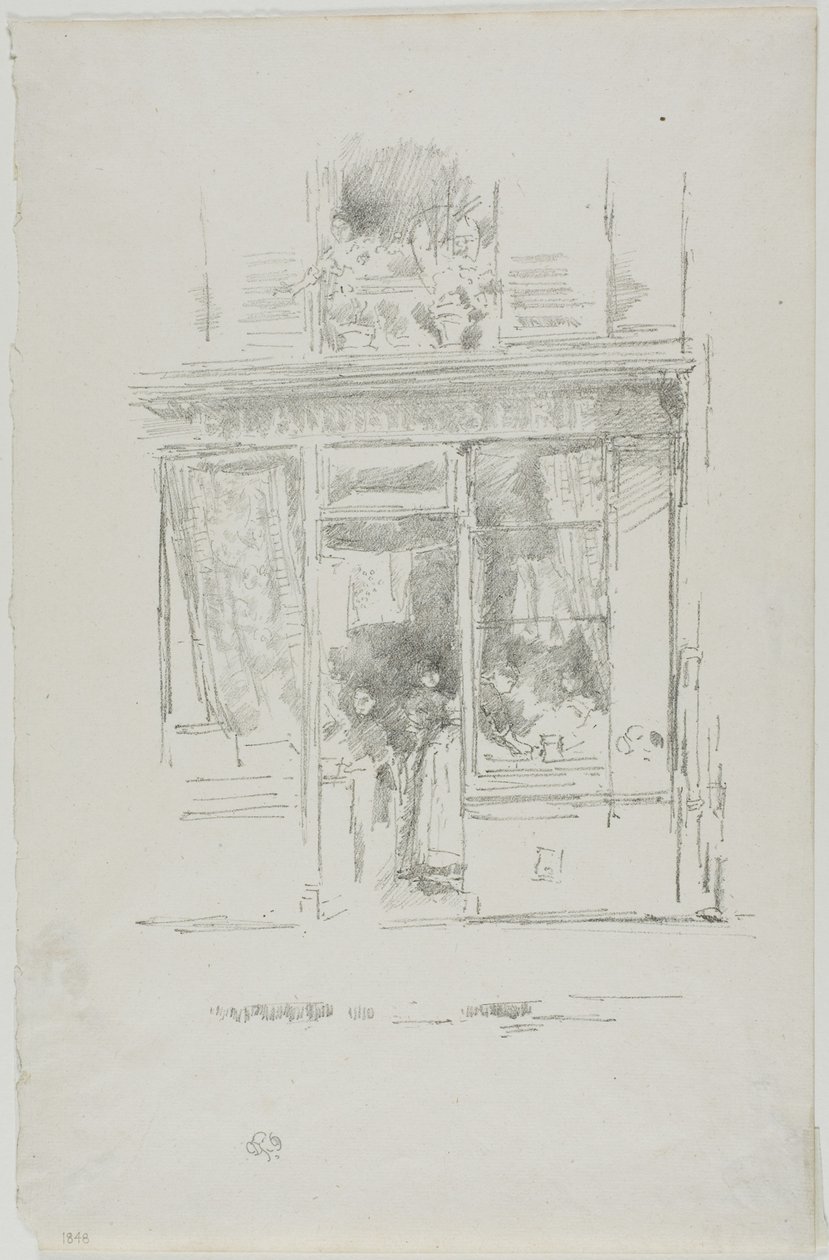 Pesumekko: "Placen Dauphinen pyykkimies" tekijältä James Abbott McNeill Whistler
