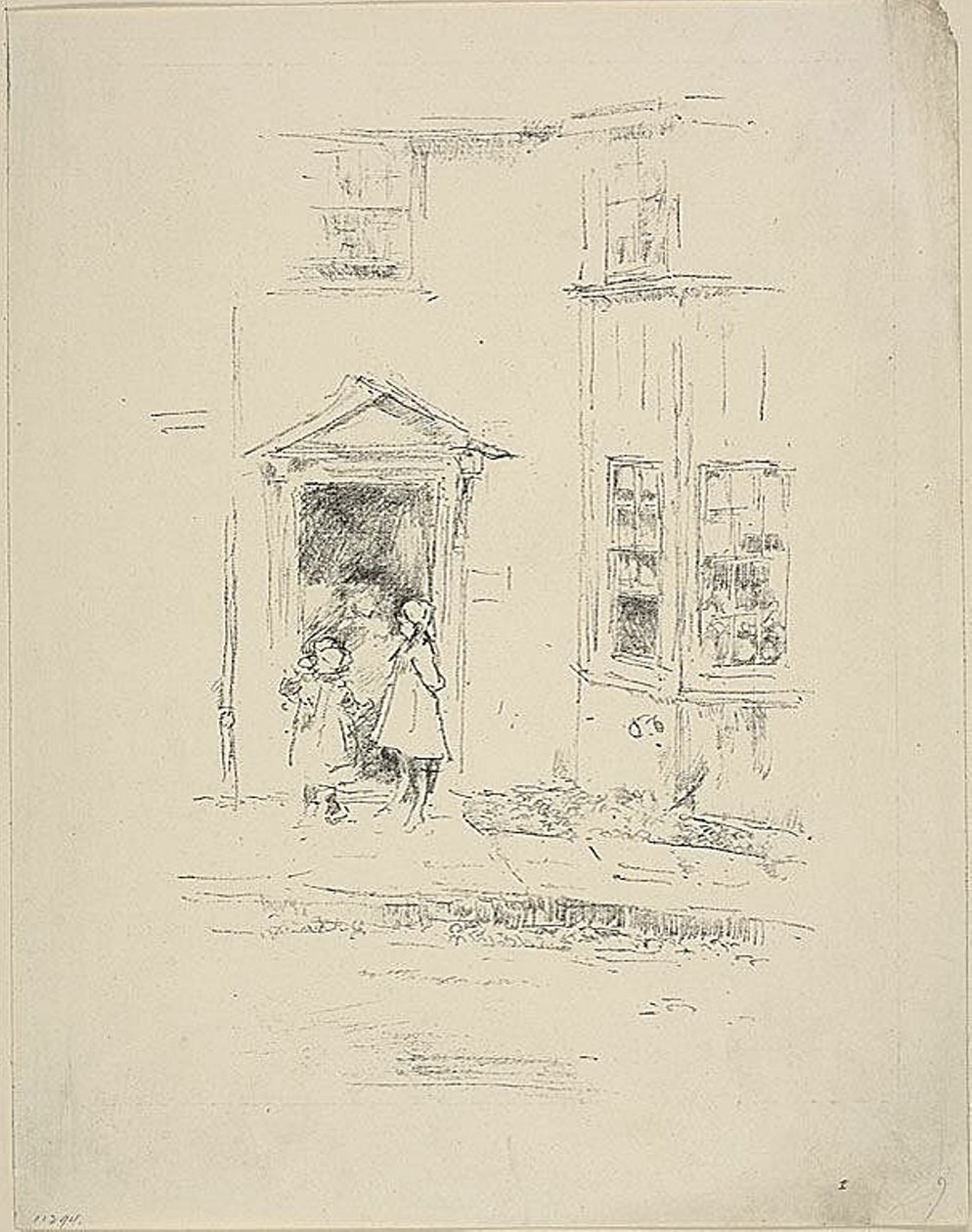 Pieni ovi, Lyme Regis tekijältä James Abbott McNeill Whistler
