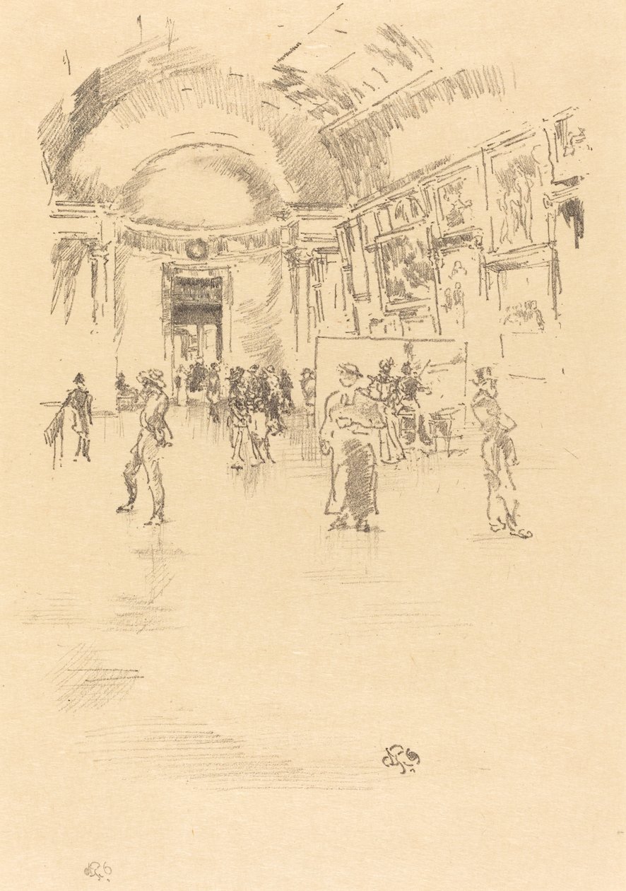 Long Gallery, Louvre tekijältä James Abbott McNeill Whistler
