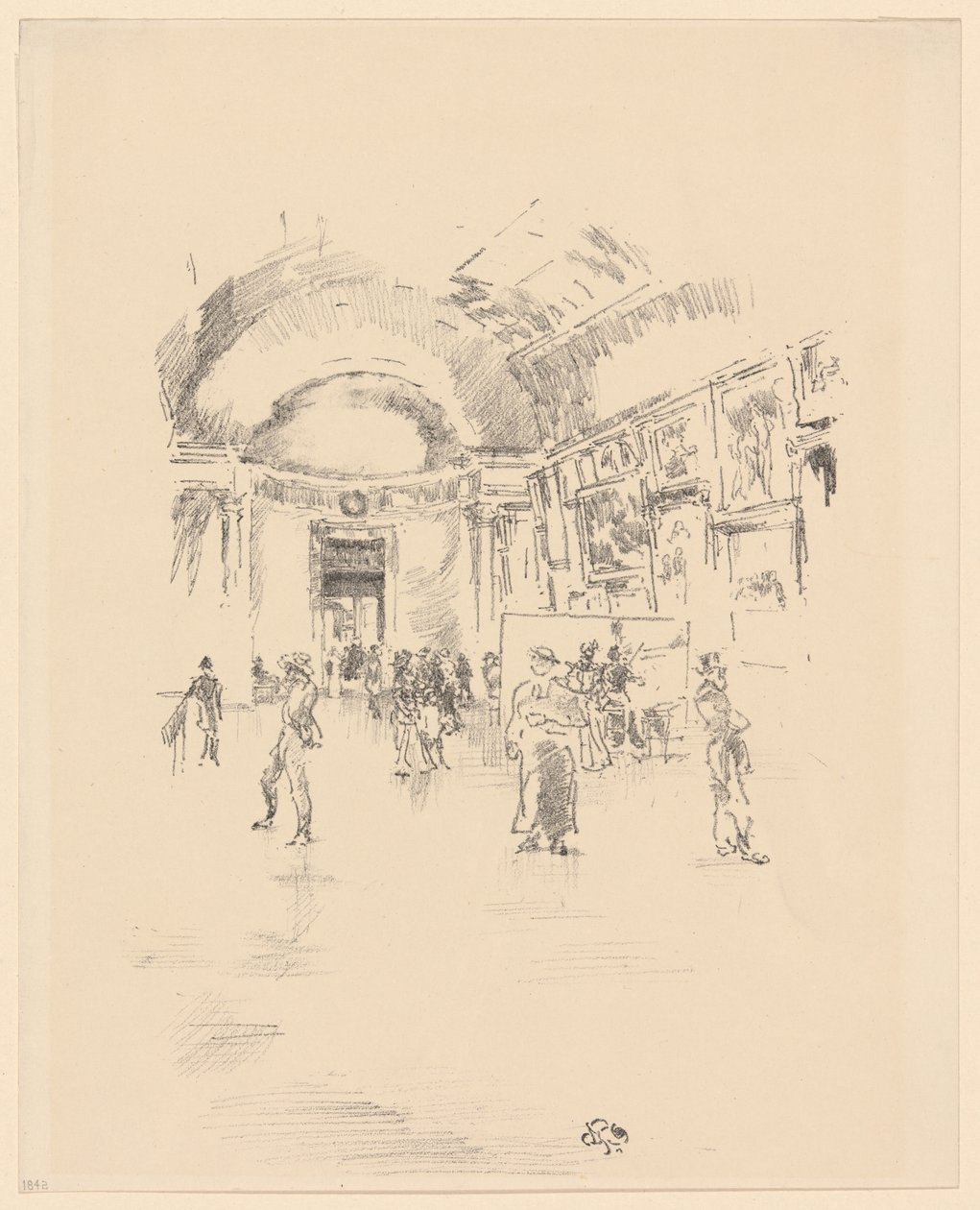 Long Gallery, Louvre tekijältä James Abbott McNeill Whistler