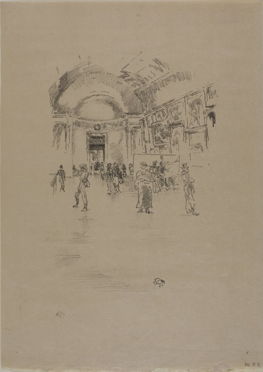 Long Gallery, Louvre tekijältä James Abbott McNeill Whistler