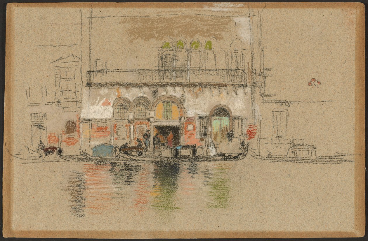Palatsi; valkoinen ja vaaleanpunainen tekijältä James McNeill Whistler