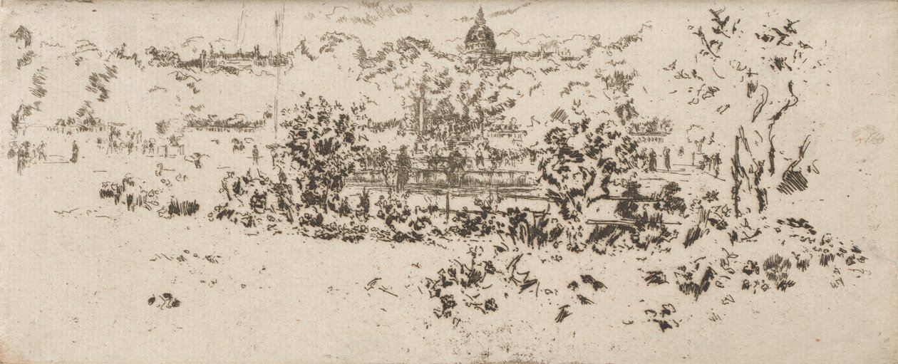 Pantheon terassilta, Luxemburgin puutarha tekijältä James Abbott McNeill Whistler
