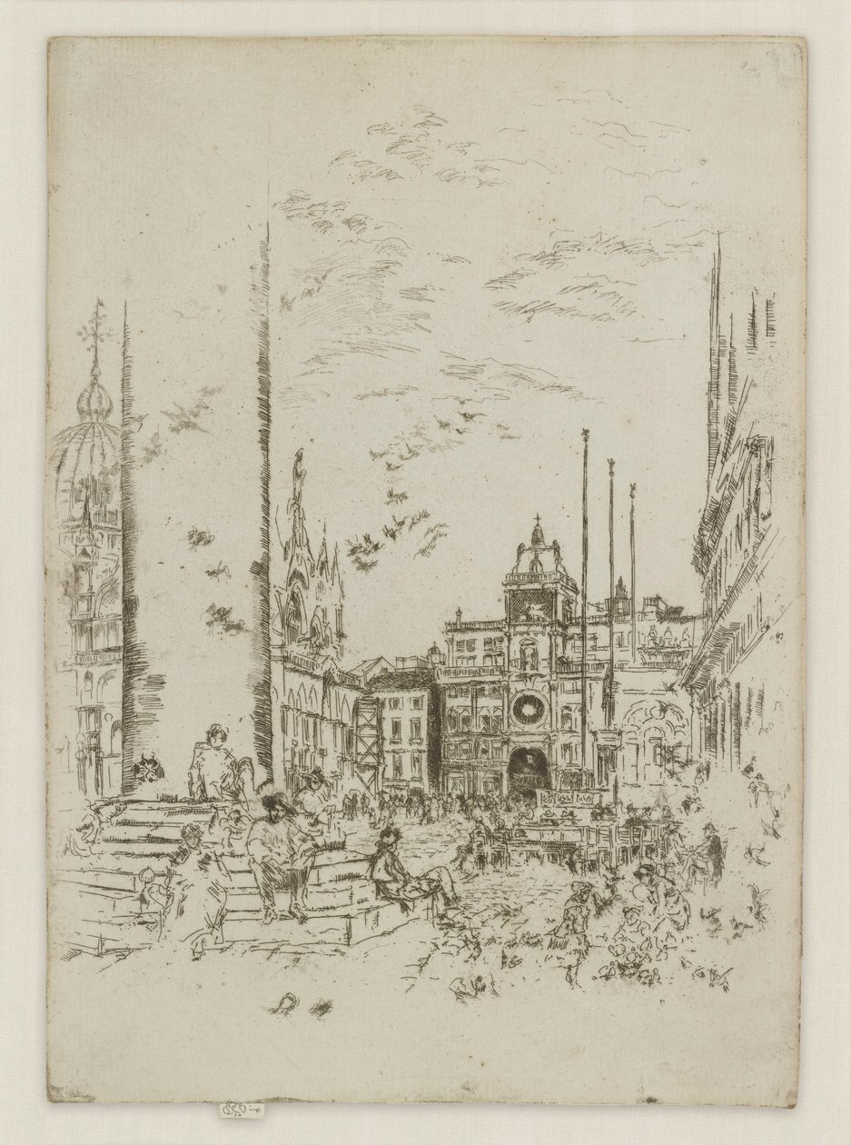 Piazzetta, ensimmäisestä Venetsian sarjasta (Venetsia, 12 etsauksen sarja) tekijältä James Abbott McNeill Whistler